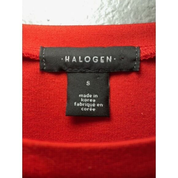 Halogen Ponte Tie 3/4 Sleeve Red Tunic Women's Size Small - Picture 4 of 5